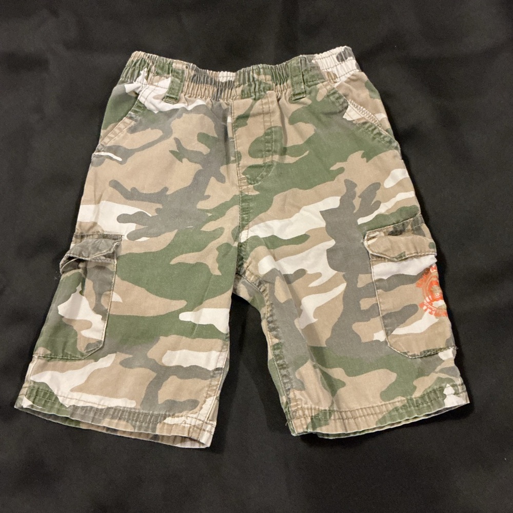 Toddler Shorts Eskimo Joes Size 4T Camo Print Elastic Waist Pockets PullOn Cargo